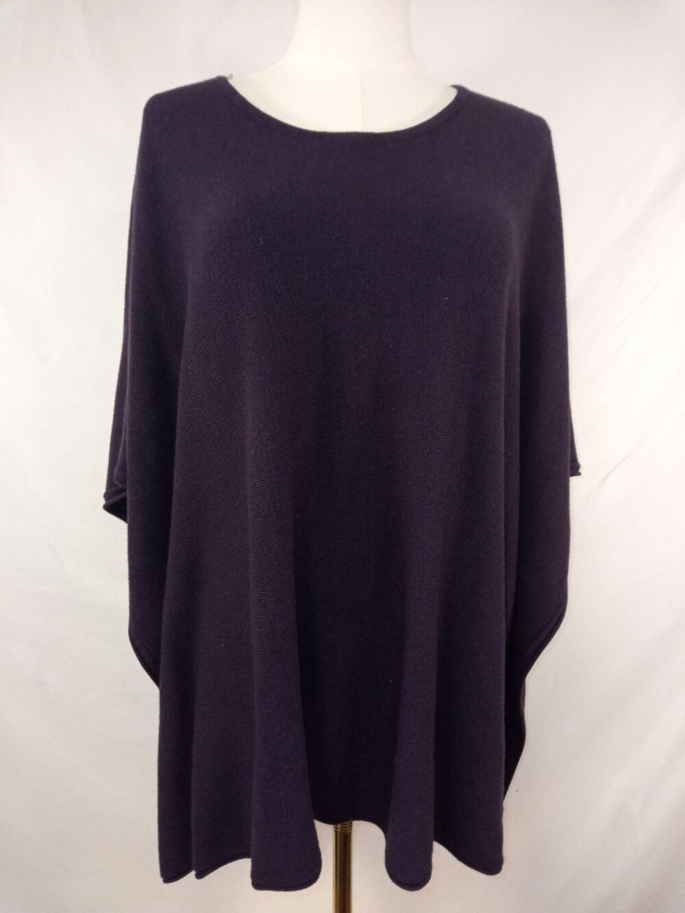Karen Scott Women's Deep Purple Poncho Sweater Top Size L/XL